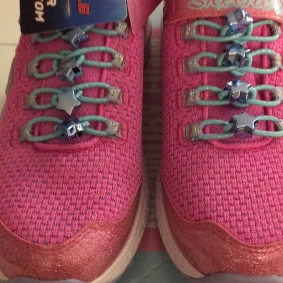 BRAND NEW girl skechers star speeder jewel kicks Velcro shoes size 3Y - Picture 6 of 8